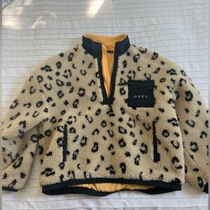 Obey - Women'a Sherpa quarter zip